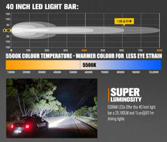 Lightfox Vega Series 40inch Osram LED Light Bar 1Lux @ 611m 25,160 Lumens