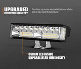 Lightfox Pair 6inch Osram LED Work Lights 1Lux @ 300m 10,098 Lumens Side Shooter