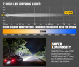 Lightfox 7inch OSRAM LED Driving Spot Lights 1Lux@816m(Pair) 12,603Lumens