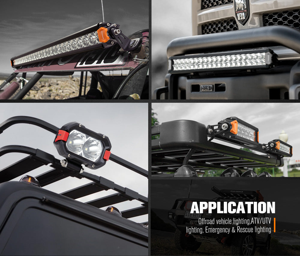 Lightfox Vega Series Pair 8inch Osram LED Light Bar 1Lux 606m