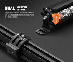 Lightfox OSRAM 9inch LED Driving Lights + 20" Single Row LED Light Bar + Wiring Kit