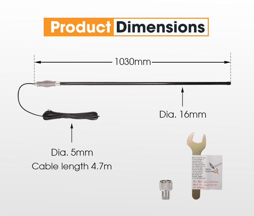 San Hima UHF Antenna 1030mm 6.6DBI