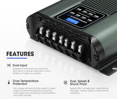 Atem Power 12V 40A DC to DC Battery Charger MPPT System Kit Isolator Dual Battery