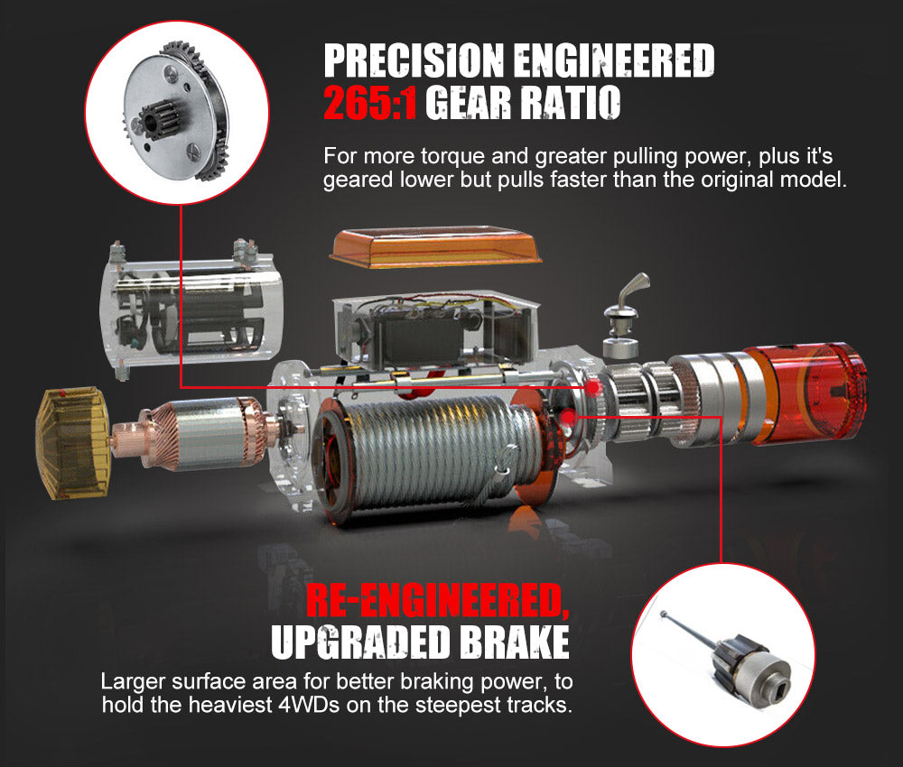 Fieryred 12V 13000LBS Electric Winch With Synthetic Rope
