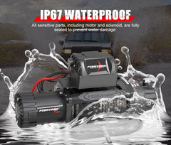 Fieryred 12V 13000LBS Electric Winch With Synthetic Rope