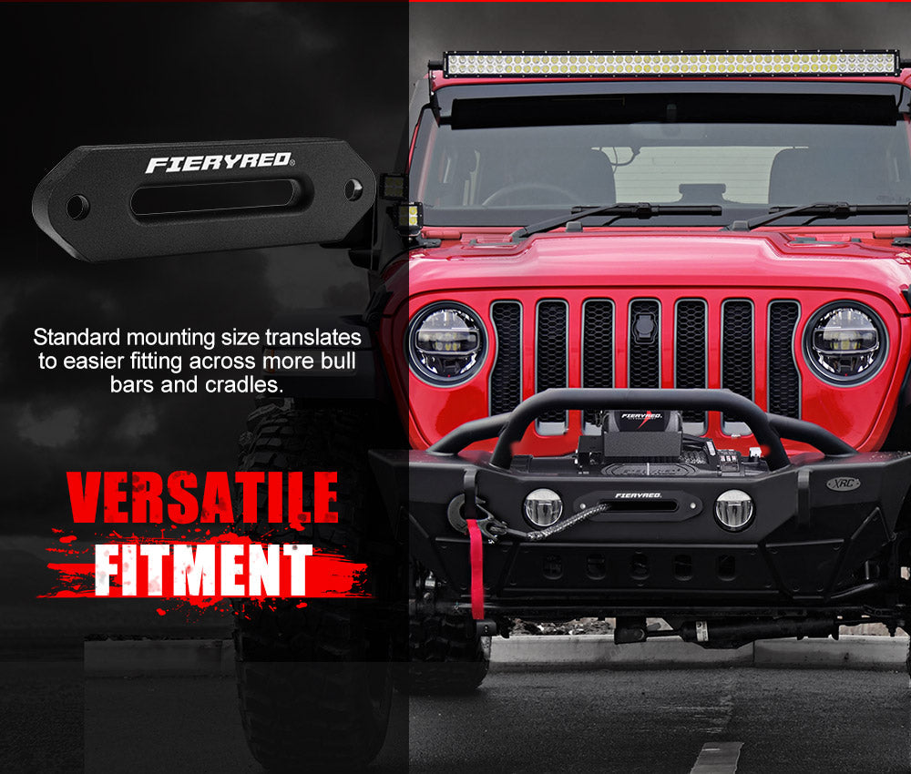 Fieryred 12V 13000LBS Electric Winch With Synthetic Rope