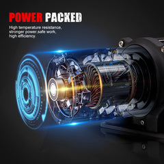 Fieryred Electric Winch 12V 5500LBS Synthetic Rope Wireless Remotes ATV UTV Boat - 4WD Warehouse
