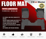 Kiwi Master Car Floor Mats fit Toyota Landcruiser 79 Series 2012 - ON GXL Dual Cab
