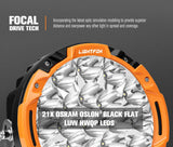 LIGHTFOX 7" Osram LED Driving Lights Spotlights 1Lux @ 1,680m 13,600Lumens