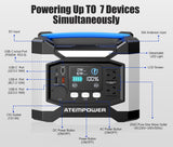Atem Power AP500X Portable Power Station 500W Generator Solar Charging Battery Backup