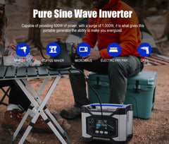 Atem Power AP500X Portable Power Station 500W Generator Solar Charging Battery Backup