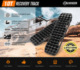 Bunker Indust Recovery Tracks 10 Tons Black + Mounting Pins Truck Roof