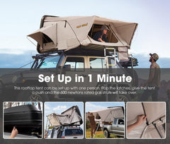 SAN HIMA Jervis Roof Top Tent Hardshell Side Opening King Size Camping 4x4WD