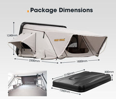 SAN HIMA Jervis Roof Top Tent Hardshell Side Opening King Size Camping 4x4WD