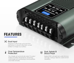 Atem Power 12V 20A DC to DC Battery Charger MPPT System Kit Isolator Dual Battery